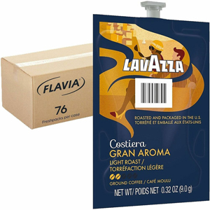 Flavia Freshpack Gran Aroma Coffee - Compatible with Flavia Aroma, Flavia Barista, FLAVIA Creation 600, Flavia Creation 500, Flavia Creation 200, Flavia Creation 150, Flavia Creation 300 - Hot Coffee - Light - Freshpack - Gran Aroma, Arabica, Citrus - 76 