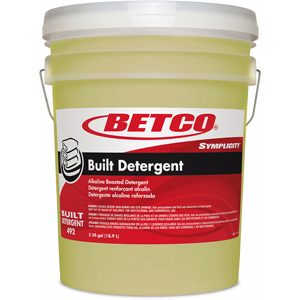 Betco Symplicity Built Laundry Detergent - 640 fl oz (20 quart) - Odorless, Spill Resistant, Phosphate-free, Environmentally Friendly, APE-free, NPE-free, Anti-graying - Brilliant Neon Yellow - 1 Each