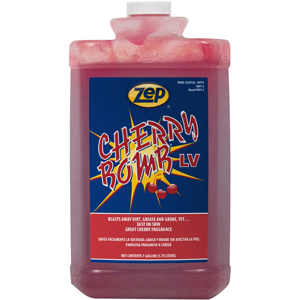 Zep Cherry Bomb LV Industrial Hand Cleaner - Cherry Scent - 1 gal - Dirt Remover, Grime Remover, Soil Remover, Ink Remover, Resin Remover, Paint Remover, Adhesive Remover, Tar Remover, Asphalt Remover, Odor Remover, Grease Remover - Hand, Industrial, Skin