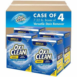 OxiClean Stain Remover Powder - 115.52 oz (7.22 lb) - Chlorine-free, Color Safe - Blue - 4 / Carton
