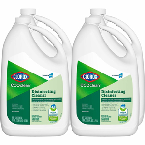 CloroxPro EcoClean Disinfecting Cleaner Refill - Ready-To-Use - 128 fl oz (4 quart) - Disinfectant, Bleach-free, Alcohol-free, Phosphate-free - Green, White - 4 / Carton