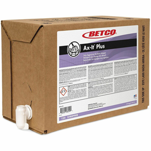Betco Ax-It Plus No-Rinse Stripper - Concentrate - 640 fl oz (20 quart) - 13.5 to 14 pH - Low Foaming, Rinse-free, Fast Acting, Versatile, Pleasant Scent, Residue-free - Clear, Amber - 1 Each