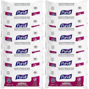 PURELL Foodservice Surface Sanitizing Wipes - WhitePack - 72/Pack - 12 / Carton