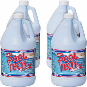 KIK Custom Liquid Pool Tech Shock - 128 fl oz (4 quart) - Blue - 4 / Carton