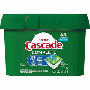 Cascade Complete Fresh ActionPacs - 22.50 oz (1.41 lb) to - Fresh Scent - Phosphate-free - Green - 43/Pack - 6 / Carton