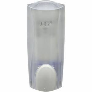 Dial Professional Liter Dispenser - Manual - 1.06 quart Capacity - Antimicrobial, Locking Mechanism, Vandal Resistant, Push Button - Ice - 1 Each