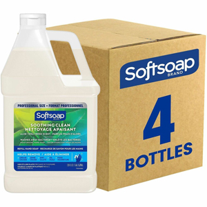 Softsoap Professional Hand Soap - Aloe Vera Scent - 1 gal - Grease Remover, Grime Remover, Dirt Remover, Oil Remover, Bacteria Remover - Hand, Skin - Moisturizing - White - pH Balanced - 4 / Carton