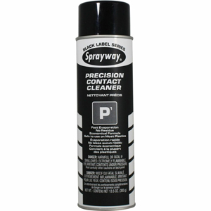 Sprayway P1 Precision Contact Cleaner - For Electrical Contact, Electronic Equipment - 13.50 fl oz - Non-corrosive, Non-staining, Quick Drying, Residue-free - Black - 12 / Carton