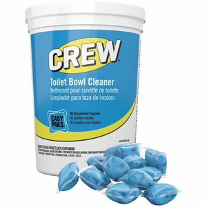 Diversey Crew Easy Paks Toilet Bowl Cleaner - For Multipurpose - Ready-To-Use/Concentrate - Powder - 0.50 oz (0.03 lb) - 99 pH - Lavender, Fresh Floral Scent - Caustic-free, Easy to Use, Odor Resistant, Antibacterial, Antimicrobial - Blue - 90/Packet - 1 