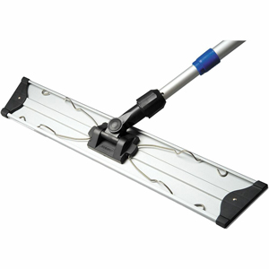 Vileda Professional Hook-and-Loop Flat Mop Frame - Hook & Loop Strip, Lightweight, Ergonomic, 360 Swivel - Multi - Aluminum - 1 Each