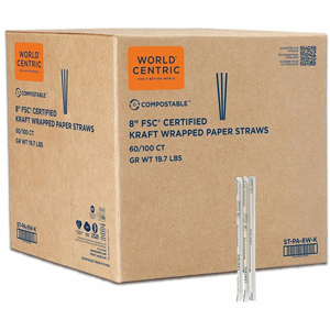 World Centric Compostable Kraft Paper Straws - 8