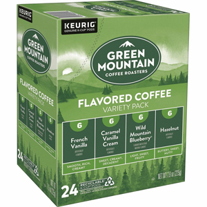 Green Mountain Coffee Roasters K-Cup Variety Sampler Coffee Pack - Compatible with Keurig Brewer - Light - 24 K-Cup - K-Cup - French Vanilla, Caramel Vanilla Cream, Wild Mountain Blueberry, Hazelnut, Savory, Sweet, Rich Vanilla Cream, Buttery Caramel, Cre