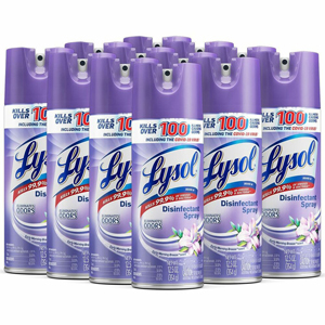 Lysol Disinfectant Spray - For Multi Surface - Spray - 12.5 fl oz (0.4 quart) - Early Morning Breeze Scent - Mold Resistant, Mildew Resistant - Multi - 12 / Carton
