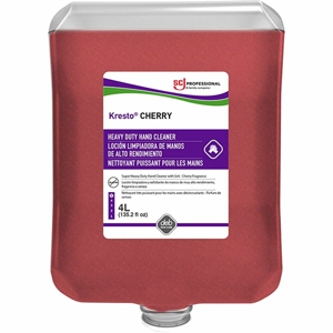 Kresto Super Heavy-Duty Hand Cleaner - Cherry Scent - 1.06 gal - Oil Remover, Grease Remover, Carbon Remover, Lubricant Remover, Lacquer Remover, Resin Remover, Soil Remover, Residue Remover, Odor Remover - Hand, Skin, Industrial - Red - Heavy Duty, Silic