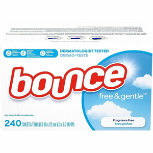 Bounce Free & Gentle Dryer Sheets - For Clothes, Fabric - Sheet - 9