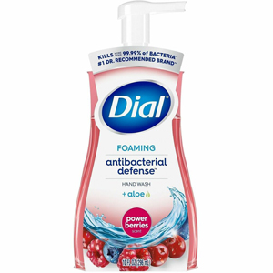Dial Power Berries Foam Soap - Power Berries Scent - 10 fl oz - Pump Bottle Dispenser - Bacteria Remover - Hand, Skin - Antibacterial - Red - Pleasant Scent - 1 Each