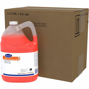 Diversey Care Stride Citrus Neutral Cleaner - For Floor, Hard Surface - Concentrate - Liquid - 128 fl oz (4 quart) - Citrus Scent - pH Neutral, Non Alkaline, Film-free, Easy to Use, Low Foaming, Kosher, Versatile, Rinse-free - Orange Bottle - 4 / Carton