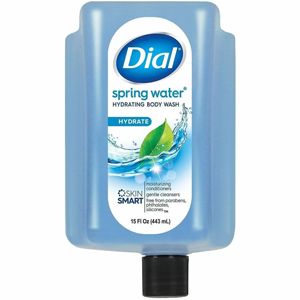 Dial Versa Cartridge Bottle Refills - Spring Water Scent - 15 fl oz - Bottle Dispenser - Body, Skin - Moisturizing - Blue - 6 / Carton