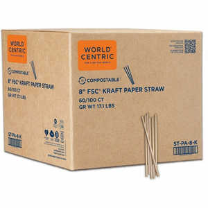 World Centric Compostable Kraft Paper Straws - 8