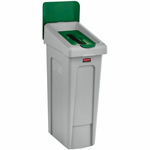 Rubbermaid Commercial Slim Jim Recycling Station 1-Stream Paper, 23 Gal - 23 gal Capacity - For Commercial - Durable, Recyclable - 40.2
