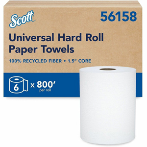 Scott Universal 100% Recycled Fiber Hard Roll Paper Towels - 1 1/2