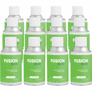 Fresh Products Fusion 3000 Metered Aerosols - 6000 ft³ - Cucumber Melon - 30 Day - Odor Neutralizer, VOC Compliant - 12 / Carton