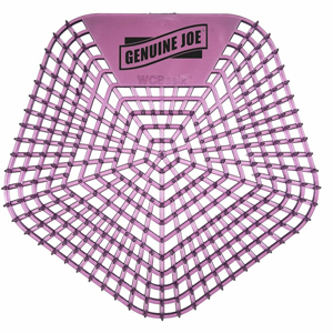 Genuine Joe Urinal Screens - Lasts upto 30 Days - Dual Sided Design - 10 / Carton - Purple