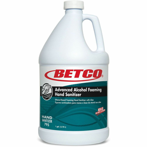 Betco Hand Sanitizer Foam Refill - Citrus Scent - 1 gal - Bottle Dispenser - Kill Germs - Hand, Skin - Moisturizing - Light Blue - Non-drying, Anti-irritant, Residue-free, Non-sticky - 4 / Carton
