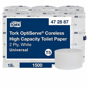 TORK OptiServe High Capacity Coreless Toilet Paper White T5 - 2 Ply - 3.70