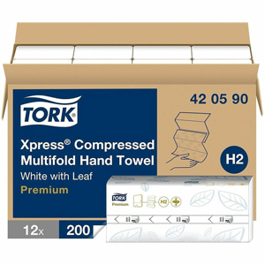TORK Xpress Compressed Multifold Hand Towel White H2 - 1 Ply - Multifold - 8.30