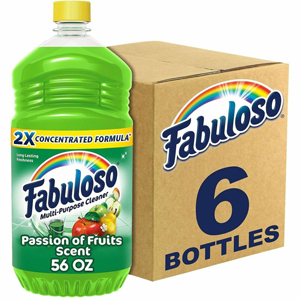 Fabuloso All-Purpose Cleaner - For Multipurpose, Multi Surface - Concentrate - 56 fl oz (1.8 quart) - Passion of Fruits, Fresh Floral Scent - Recommended For: Grease Remover, Grime Remover, Dirt Remover - Long Lasting - Green Bottle - 6 / Carton