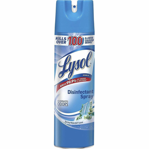 Lysol Disinfectant Spray - For Multi Surface - Spray - 19 fl oz (0.6 quart) - Spring Waterfall Scent - Recommended For: Virus Remover, Bacteria Remover, Odor Remover, Germs Remover, Mold Remover, Mildew Remover - Disinfectant, Deodorize - Clear - 12 / Car