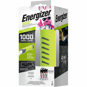 Energizer Hybrid Pro Handheld High CRI Flashlight - LED - 1000 lm Lumen - AAA - Battery Rechargeable - Battery - Water Proof, Dust Proof - Green, Gray - 1 Each