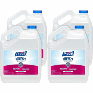 PURELL Foodservice Surface Sanitizer - For Surface, Multi Surface - Liquid - 128 fl oz (4 quart) - Fragrance-free, Disinfectant, Kosher, Refillable - Clear Bottle - 4 / Carton