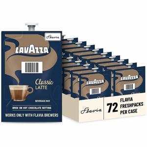 Flavia Freshpack Classic Latte Coffee - Compatible with Flavia Aroma, Flavia Creation 300, FLAVIA Creation 600 - Hot Coffee - Medium - 0.5 oz - Freshpack - Classic Latte - Kosher - 72 / Carton