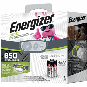 Energizer Multicolor Hybrid Headlamp - LED - 650 lm Lumen - AAA - Lithium Ion (Li-Ion) - Battery Rechargeable - Battery - Water Proof, Shatter Proof, Dust Proof - Gray, Green - 1 Each