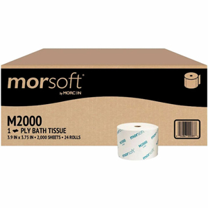 Morcon 1-Ply Small-Core Bath Tissue - 1 Ply - 3.75
