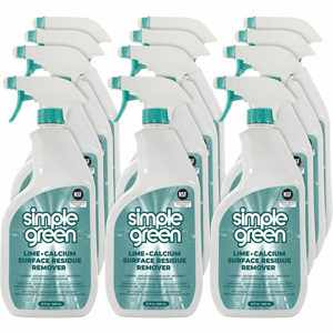 Simple Green Lime-Calcium-Surface Residue Remover - For Multi Surface, Multipurpose - 32 fl oz (1 quart) - Wintergreen Scent - Bleach-free, Ammonia-free, Phosphorous-free, Non-abrasive - Turquoise Spray - 12 / Carton