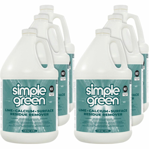 Simple Green Lime-Calcium-Surface Residue Remover - For Multi Surface, Multipurpose - 128 fl oz (4 quart) - Pleasant, Wintergreen Scent - Deodorize, Bleach-free, Ammonia-free, Phosphorous-free, Non-abrasive - Turquoise - 6 / Carton