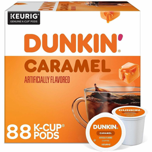 Dunkin' K-Cup Caramel Me Crazy Coffee - Compatible with Keurig Brewer - Medium - 0.3 oz Per Box - K-Cup - Caramel Me Crazy - Kosher - 22/Box - 4 / Carton