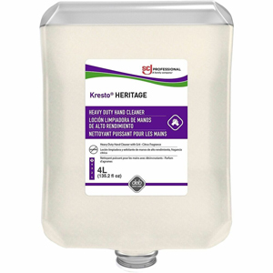 Kresto Super Heavy Duty Hand Cleanser - Citrus Scent - 1.06 gal - Cartridge Dispenser - Soil Remover, Oil Remover, Grease Remover, Tar Remover, Paint Remover, Grime Remover - Hand, Skin, Industrial, Automotive - Off White - Heavy Duty, Non-abrasive, pH Ba