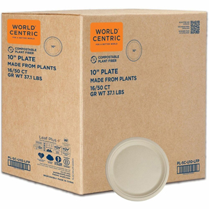 World Centric Compostable Fiber Plate - Food, Picnic, Party - 10