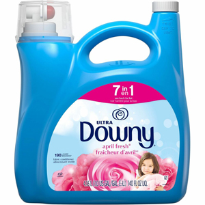 Downy Ultra Fabric Conditioner - For Washing Machine, Fabric - 140 fl oz (4.4 quart) - Floral, Pleasant Scent - 190 Loads - Freshen - Light Blue - 4 / Carton