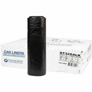 Inteplast Draw-Tuff Draw Tape Can Liners - 32 gal Capacity - 38