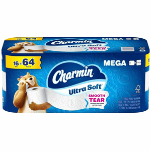 Charmin Ultra Soft Bathroom Tissue - 2 Ply - Mega - 208 Sheets/Roll - 4
