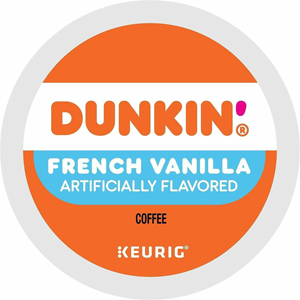 Dunkin' K-Cup French Vanilla Coffee - Compatible with Keurig Brewer - Medium - K-Cup - French Vanilla - Kosher - 22/Box - 4 / Carton