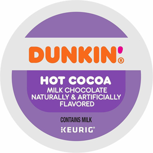 Dunkin' K-Cup Milk Chocolate Hot Cocoa - Compatible with Keurig Brewer - K-Cup - Milk Chocolate, Hot Cocoa - Kosher - 22/Box - 4 / Carton