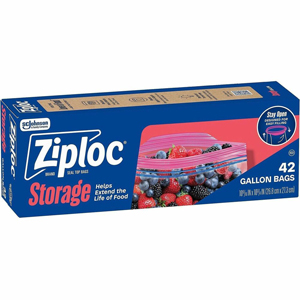 Ziploc Stand-Up Storage Bags - Storage, Kitchen - 42/Box - 9 / Carton