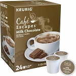 Cafe Escapes K-Cup Milk Chocolate Hot Cocoa - Milk Chocolate, Hot Cocoa - 4 / Carton