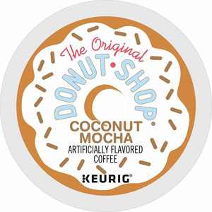 The Original Donut Shop K-Cup Duos Coconut + Mocha Coffee - Compatible with Keurig Brewer - Medium - K-Cup - Coconut Mocha - 24/Box - 4 / Carton